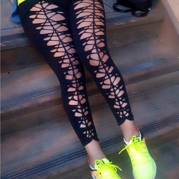 Braided Leggings, Woven Leggings - Picture 3 of 3